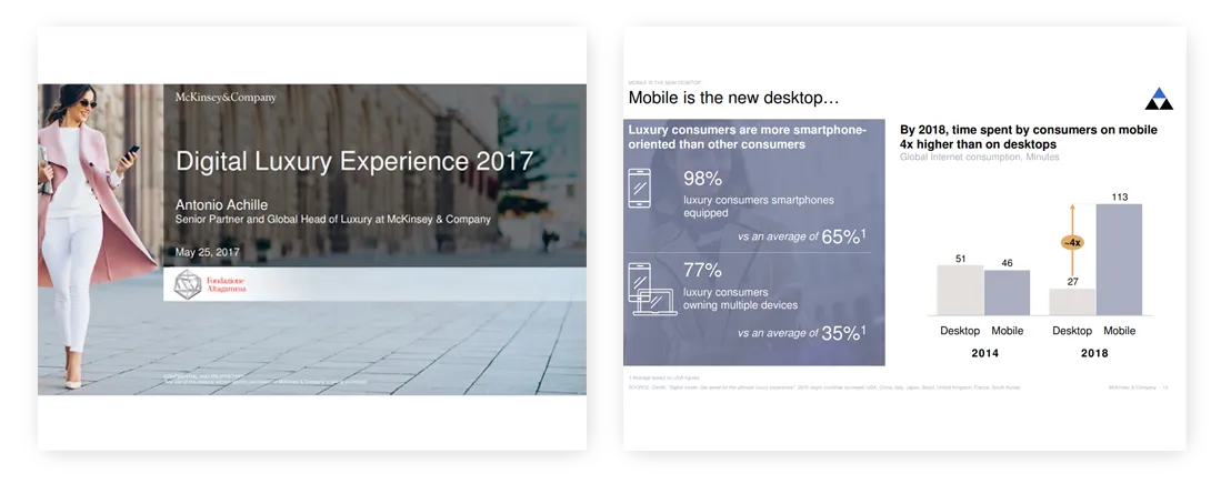professional quality presentation Digital Luxury Experience 2017