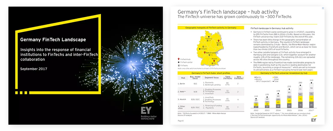 professional quality presentation EY Germany FinTech Landscape EY