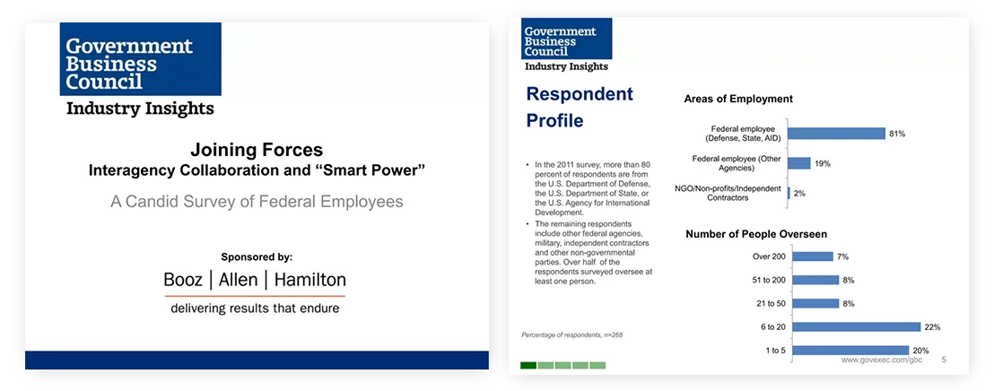 professional quality presentation Joining Forces Interagency Collaboration and Smart Power Booz Allen Hamilton