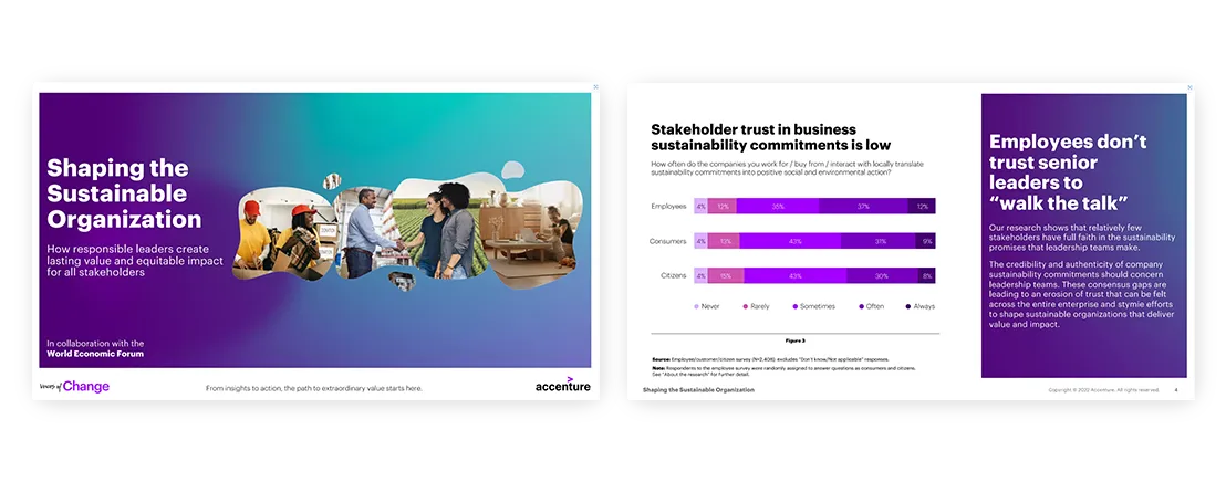 professional quality presentation Shaping the Sustainable Organization Accenture