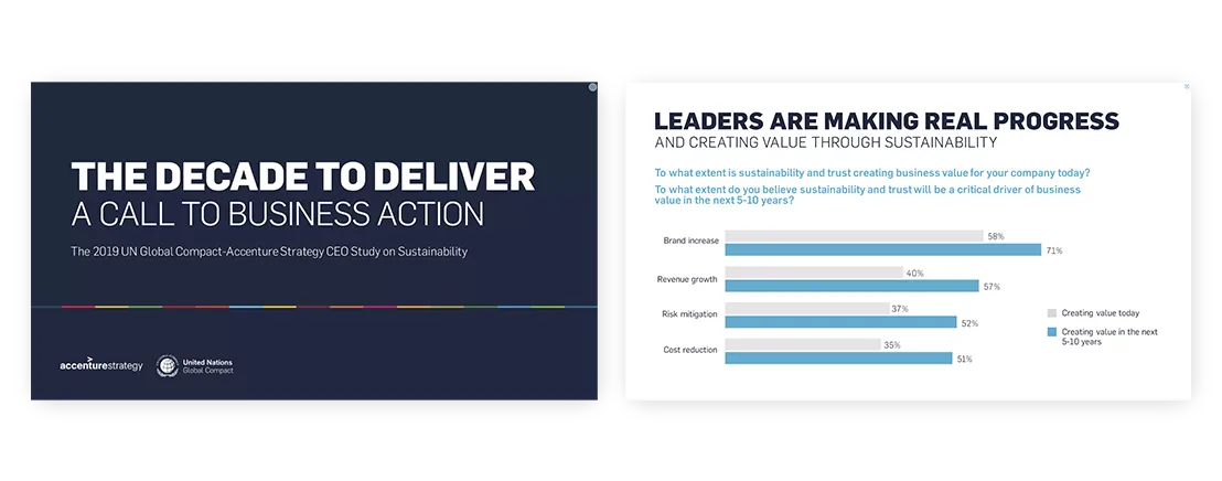 professional quality presentation The Decade to Deliver A Call to Business Action Accenture